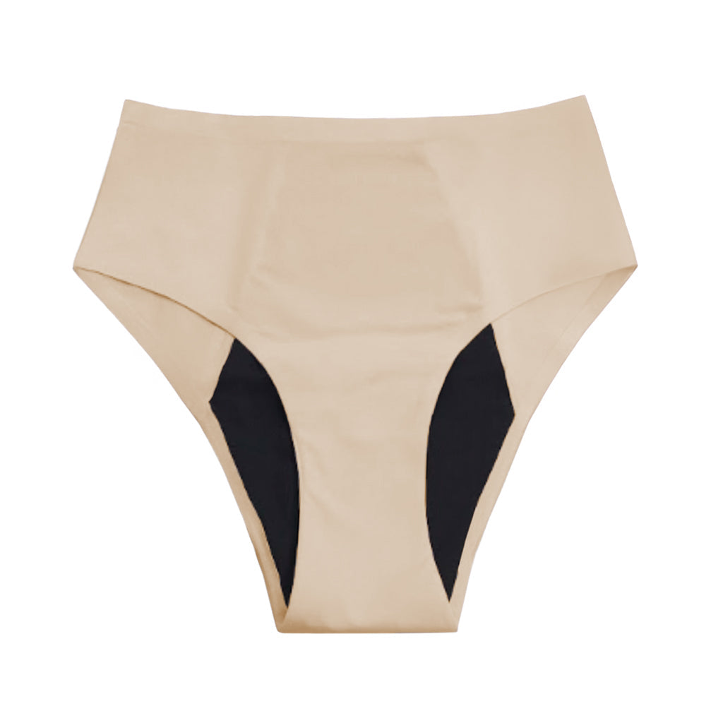 NEW: Seamless Leakproof High Waisted Beige 5-Pack (Heavy Absorbency Version)
